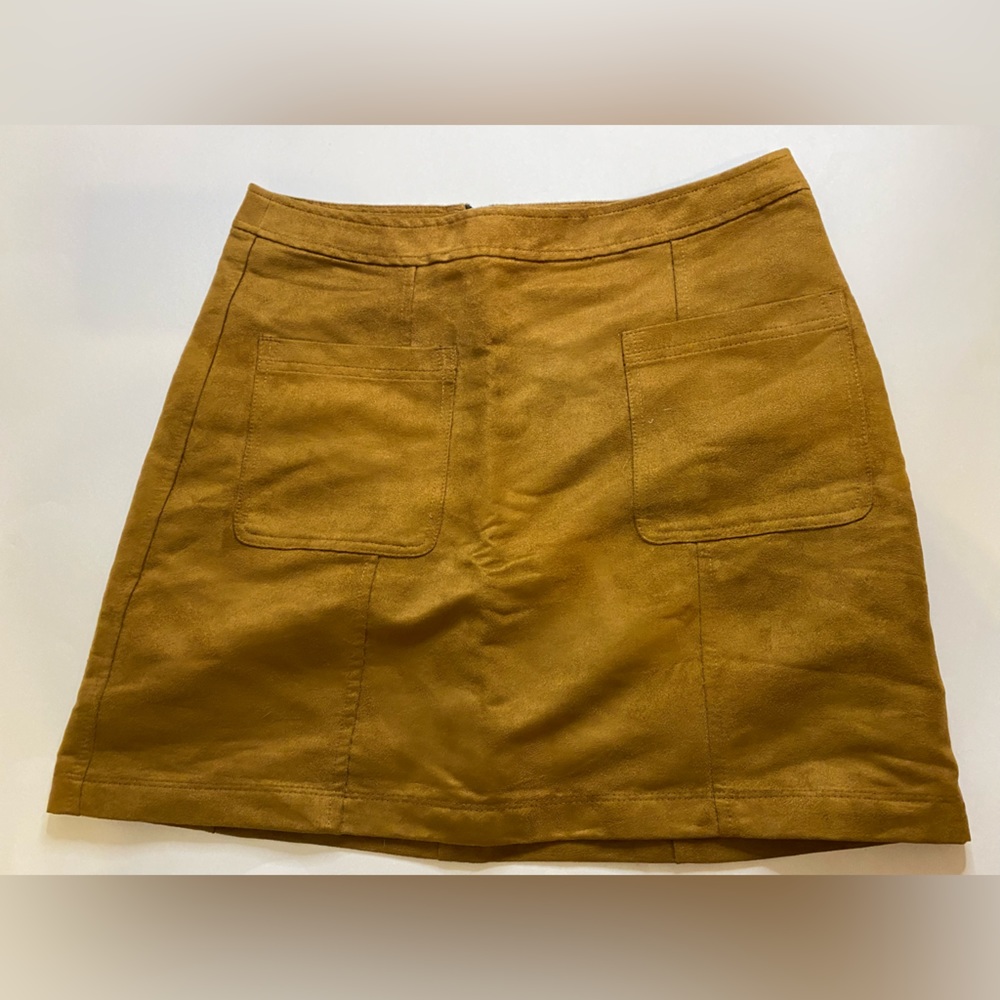 Faux suede skirt